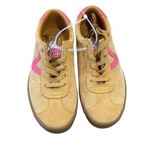Vans Low-Top Sneakers Unisex 6 M / 7.5 W Yellow Suede & Pink Accents